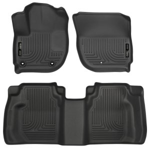 Honda Fit Floor Liners - Front and Second Seat - Husky Liners - Weatherbeater - Black - 2015
